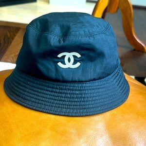 Chanel CC Black Bucket Hat